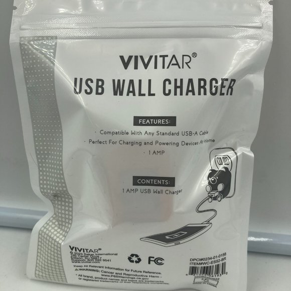 Vivitar USB Wall Outlet Charger Yellow Bear New In Sealed Bag - Picture 2 of 2